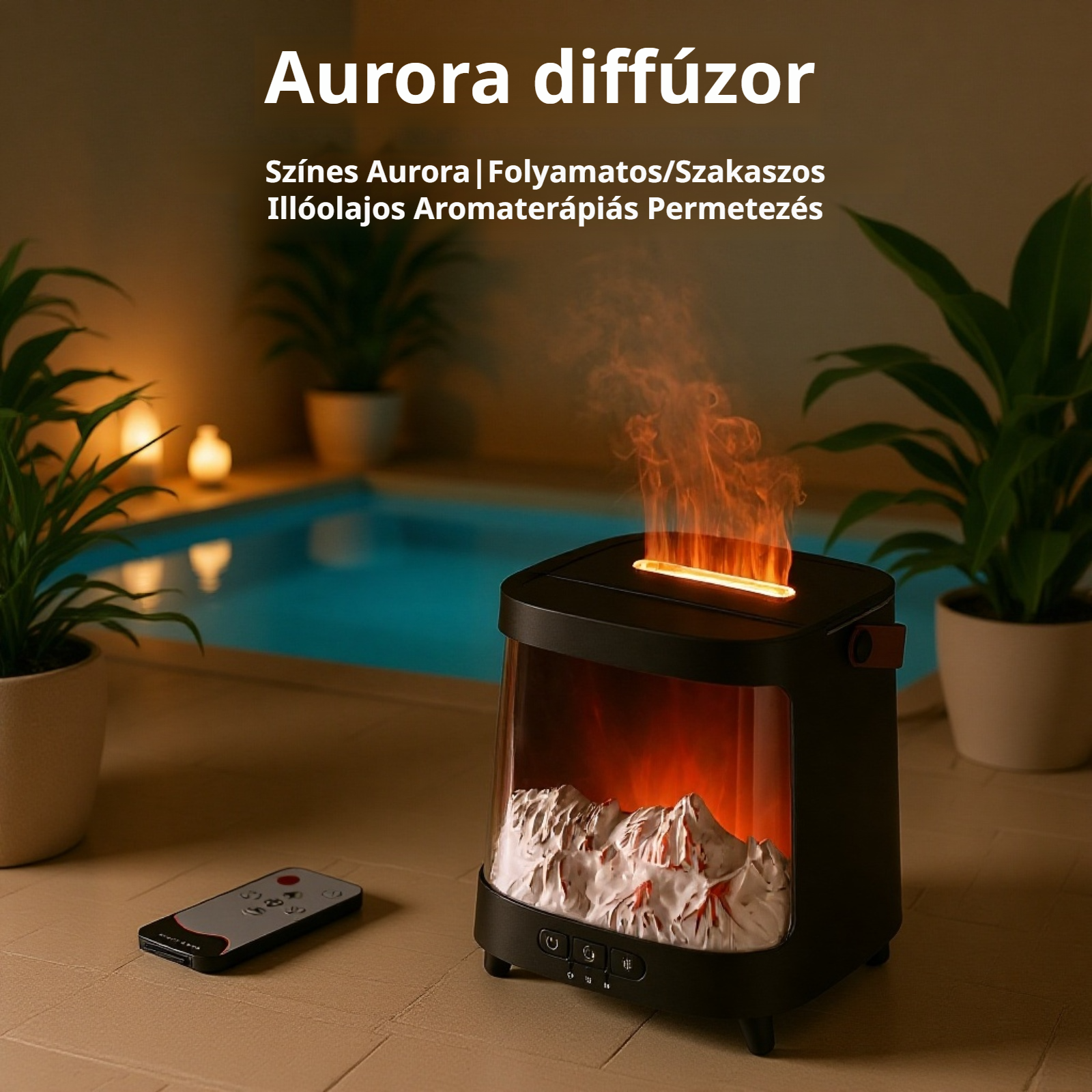 Nagy kapacitású, csendes aromadiffúzor otthoni hálószobába