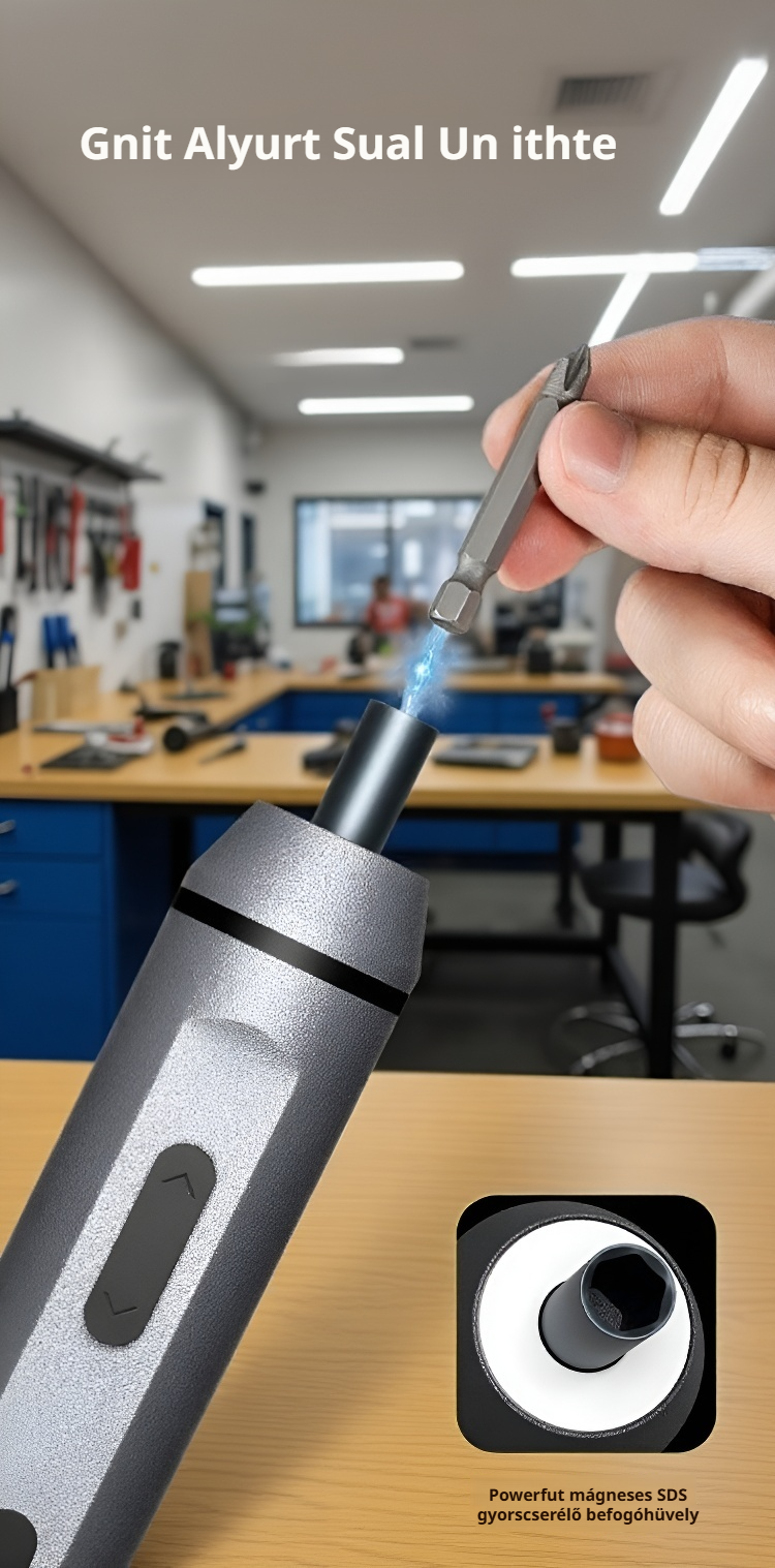 Ipari minőségű mini elektromos csavarhúzó közelről