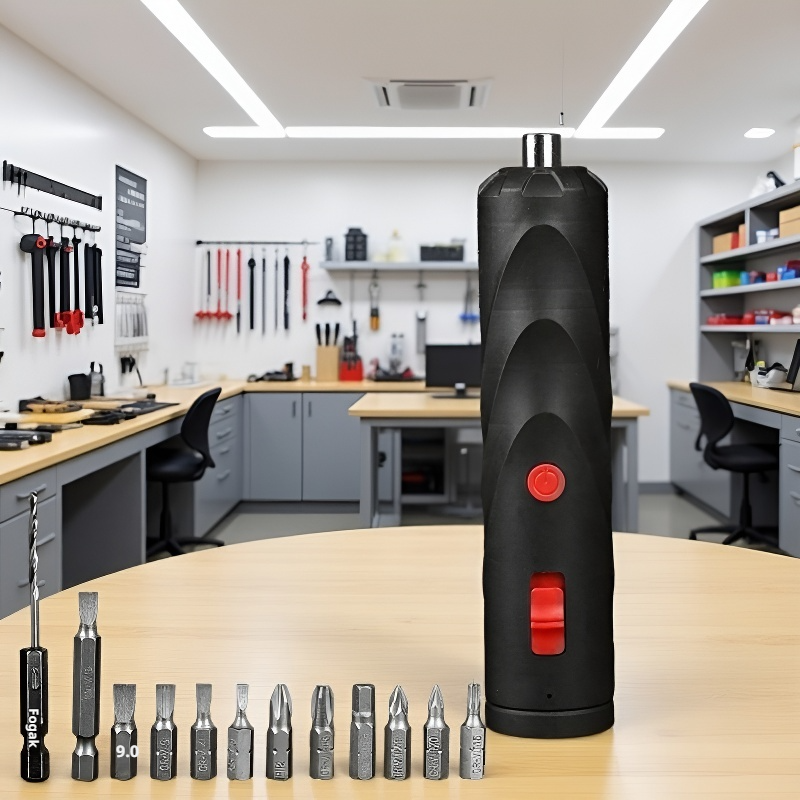 Hordozható mini elektromos fúró, nagy nyomatékú csavarhúzó szett