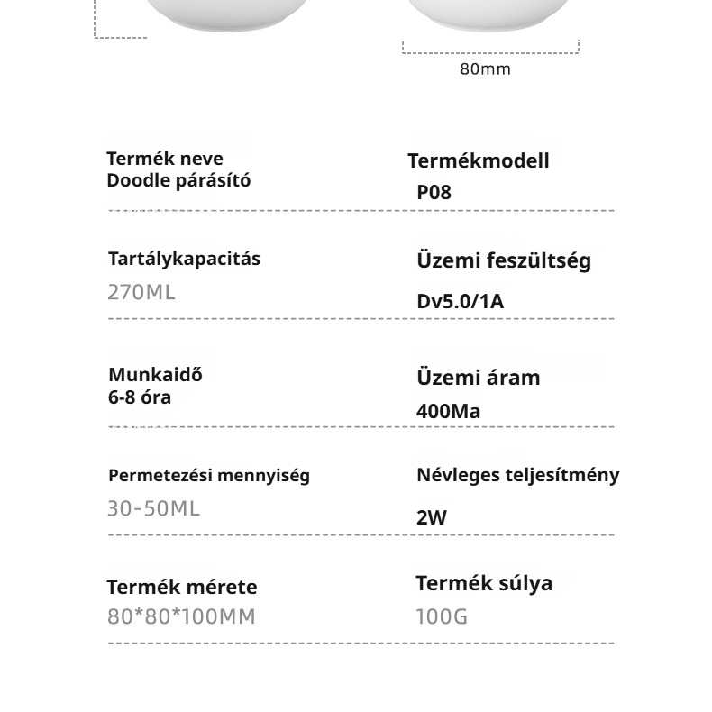 Kis Méretű Párásító Otthoni Asztali Irodai Hidratáláshoz