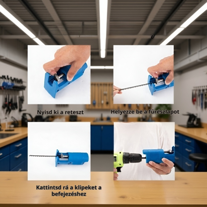 Elektromos szablyafűrész, sokoldalú faipari szerszám, fúrógép kiegészítő
