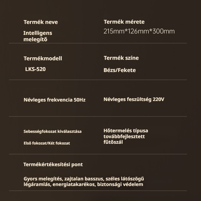  Meleg levegő keringetéses asztali lábmelegítő, gyors hőleadás