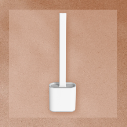 Wall-Mounted Long Handle Toilet Brush Set with Base