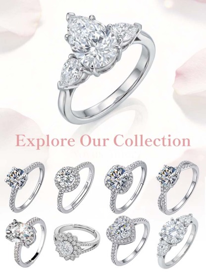 Premium Solitaire Moissanite Ring | VVS1 Clarity Lab Grown Gem | Passes Diamond Tester | 2.5x Brighter Fire| GRA Certified 💍✨