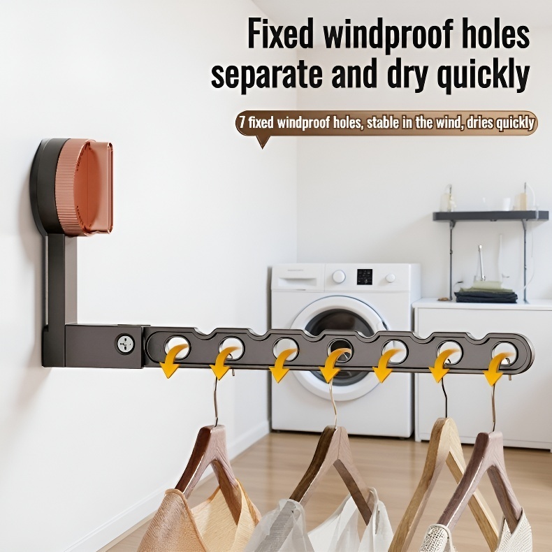 Folding Suction Cup Drying Rack for Home, Hole-Free Installation