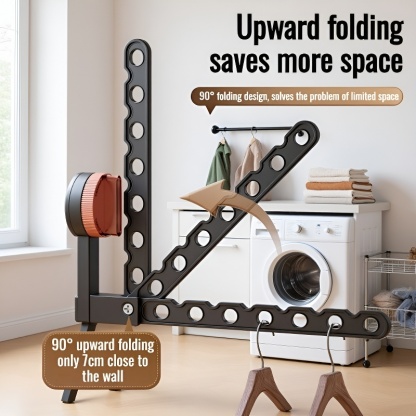 Folding Suction Cup Drying Rack for Home, Hole-Free Installation