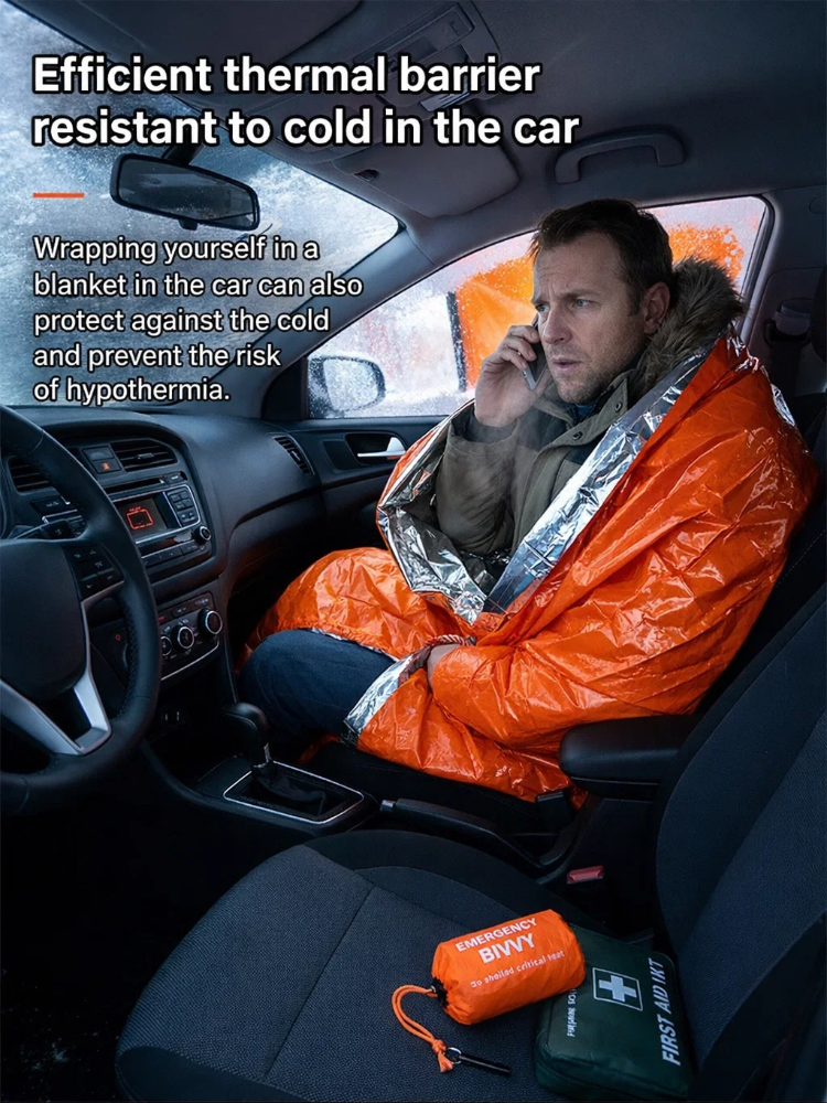  Emergency Survival Space Blanket | 90% Heat Retention | Waterproof Thermal Shield | Compact Design | NASA Grade Tech ❄️🛡️