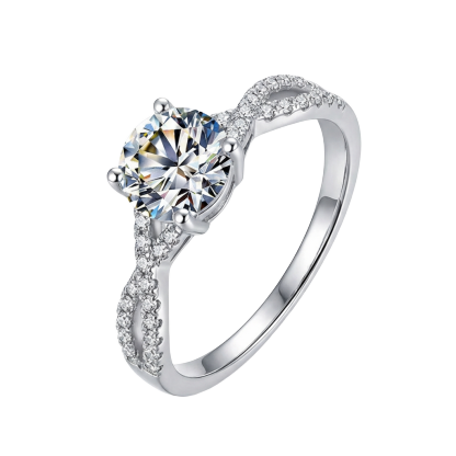 Premium Solitaire Moissanite Ring | VVS1 Clarity Lab Grown Gem | Passes Diamond Tester | 2.5x Brighter Fire| GRA Certified 💍✨