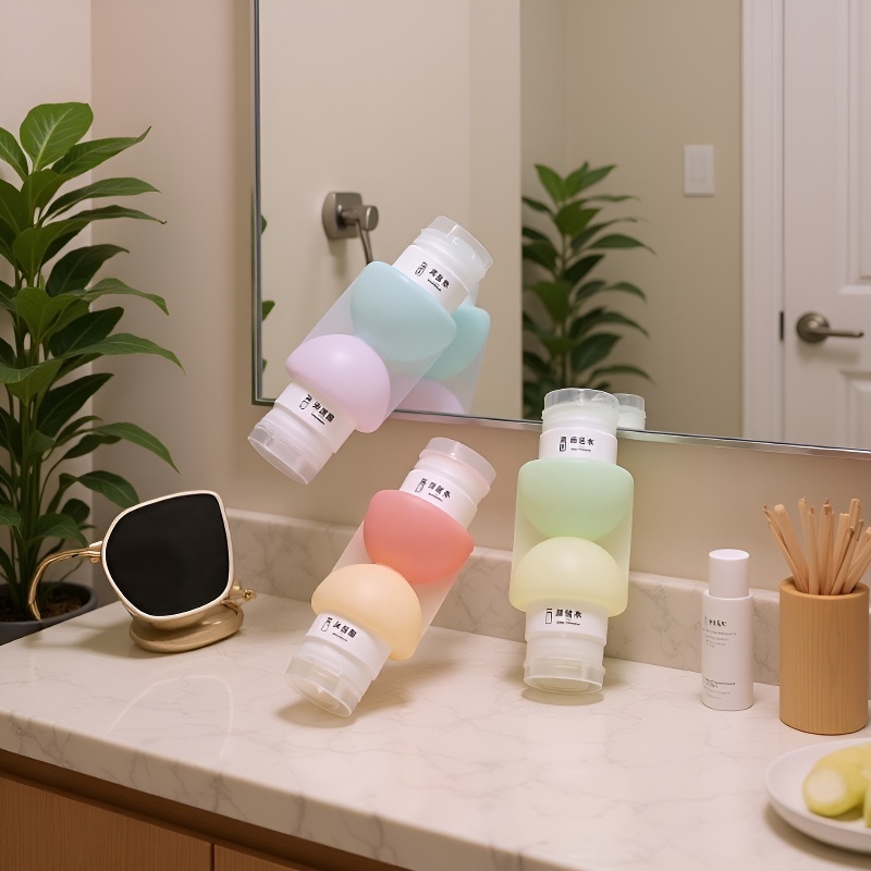 Travel-friendly dual head toiletry bottles