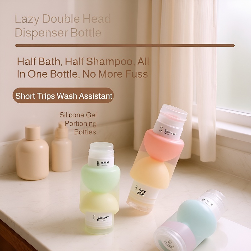 Dual Head Portable Travel Dispenser Bottles for toiletries