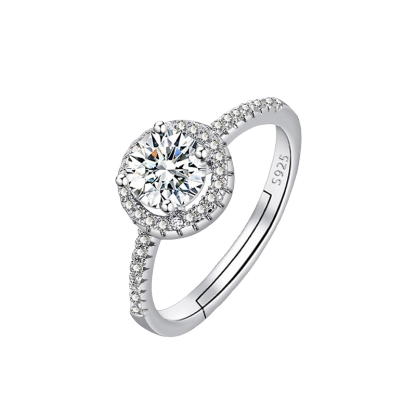 Premium Solitaire Moissanite Ring | VVS1 Clarity Lab Grown Gem | Passes Diamond Tester | 2.5x Brighter Fire| GRA Certified 💍✨