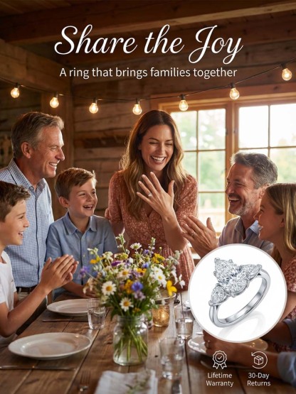 Premium Solitaire Moissanite Ring | VVS1 Clarity Lab Grown Gem | Passes Diamond Tester | 2.5x Brighter Fire| GRA Certified 💍✨