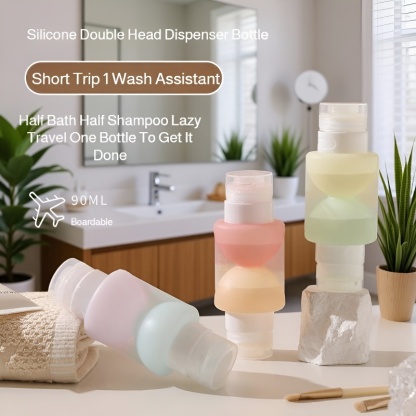  Dual Head Portable Travel Dispenser Bottles