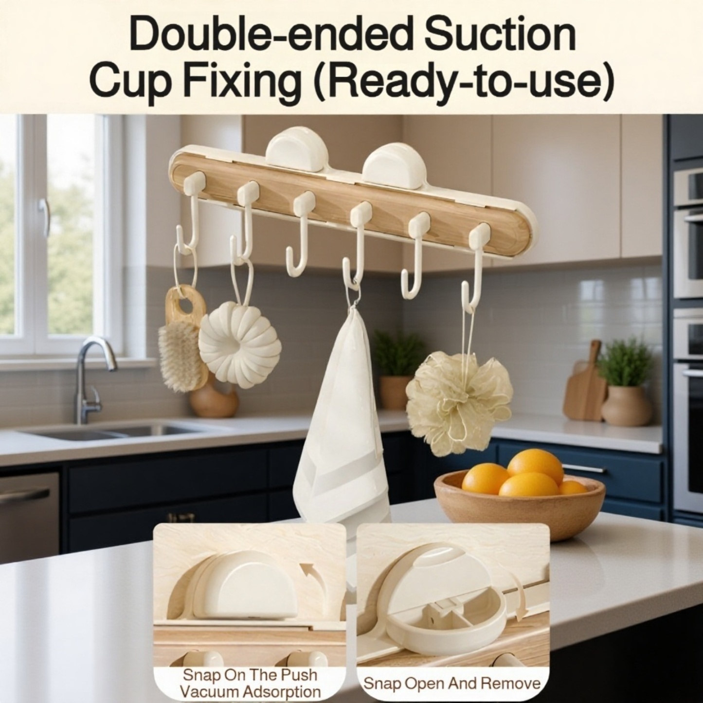 No-Drill Suction Cup Hook – Gap Expansion, Quick Installation, No Marks