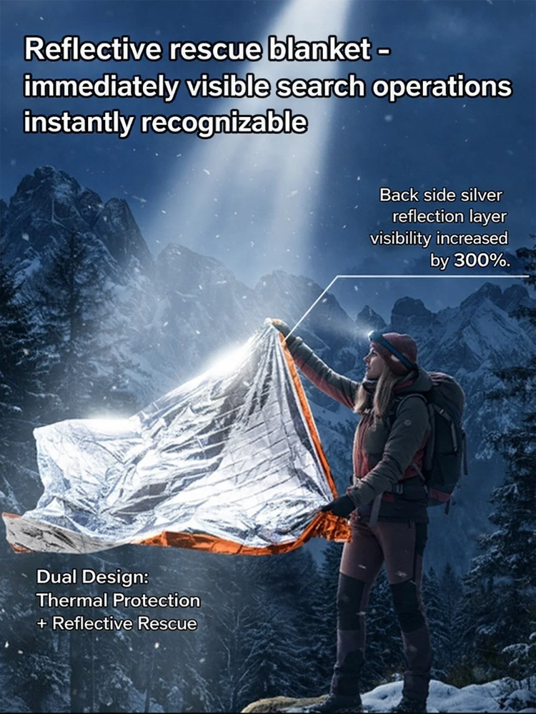  Emergency Survival Space Blanket | 90% Heat Retention | Waterproof Thermal Shield | Compact Design | NASA Grade Tech ❄️🛡️