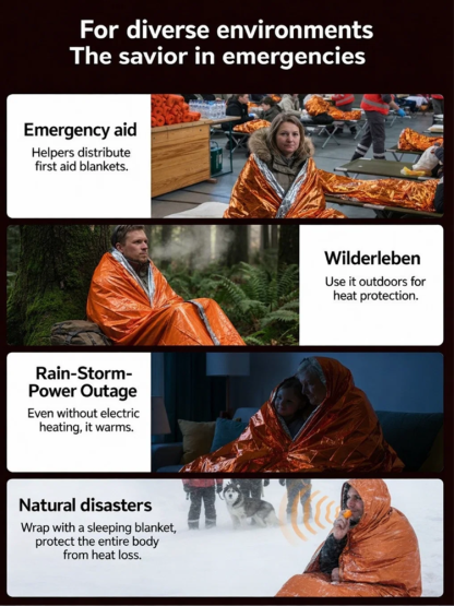  Emergency Survival Space Blanket | 90% Heat Retention | Waterproof Thermal Shield | Compact Design | NASA Grade Tech ❄️🛡️