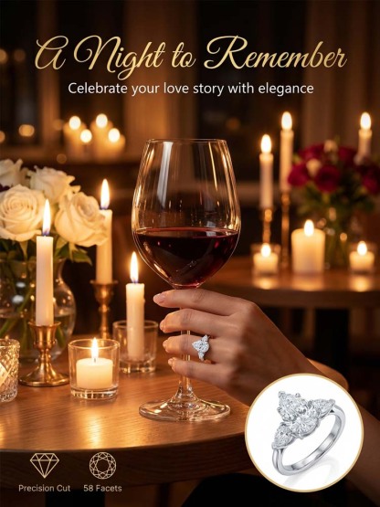 Premium Solitaire Moissanite Ring | VVS1 Clarity Lab Grown Gem | Passes Diamond Tester | 2.5x Brighter Fire| GRA Certified 💍✨