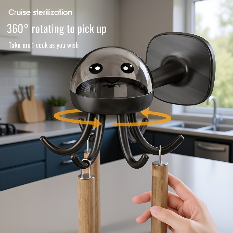 Quick Install Octopus Towel Hook for Household Kitchen and Bathroom Storage