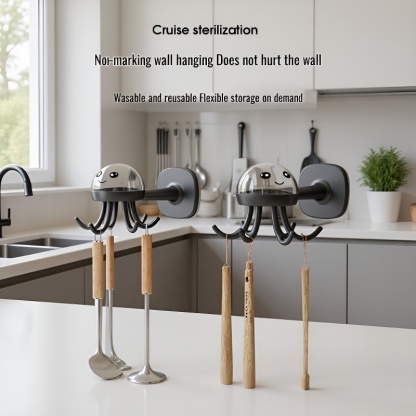 Quick Install Octopus Towel Hook for Household Kitchen and Bathroom Storage