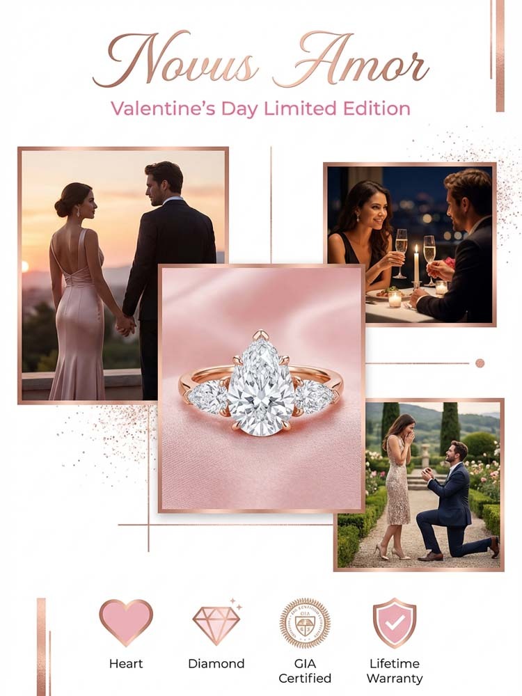 Premium Solitaire Moissanite Ring | VVS1 Clarity Lab Grown Gem | Passes Diamond Tester | 2.5x Brighter Fire| GRA Certified 💍✨