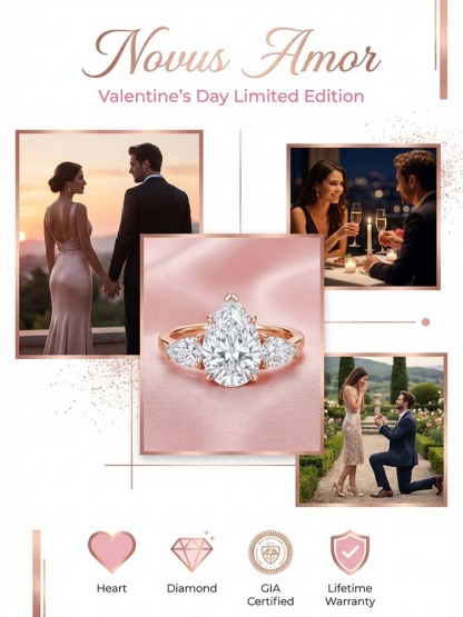 Premium Solitaire Moissanite Ring | VVS1 Clarity Lab Grown Gem | Passes Diamond Tester | 2.5x Brighter Fire| GRA Certified 💍✨