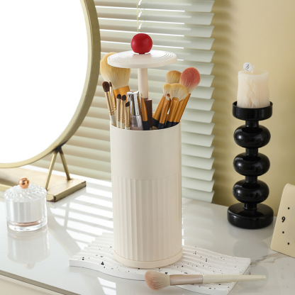 Dustproof Large Capacity Multifunctional Makeup Brush Organizer with Lift