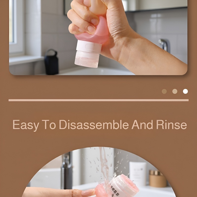 Organized travel kit with dual head dispenser bottles