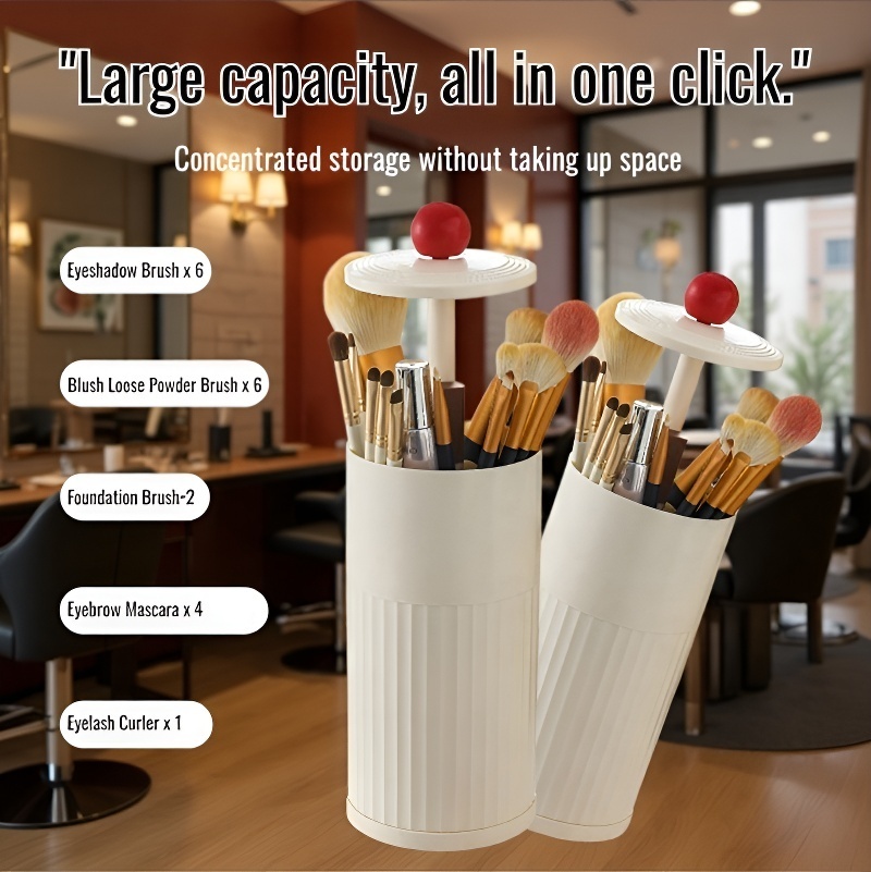 Dustproof Large Capacity Multifunctional Makeup Brush Organizer with Lift