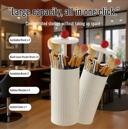 Dustproof Large Capacity Multifunctional Makeup Brush Organizer with Lift