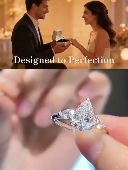 Premium Solitaire Moissanite Ring | VVS1 Clarity Lab Grown Gem | Passes Diamond Tester | 2.5x Brighter Fire| GRA Certified 💍✨