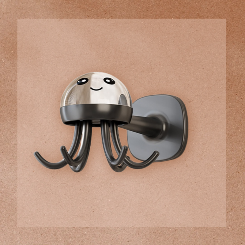 Quick Install Octopus Towel Hook for Household Kitchen and Bathroom Storage