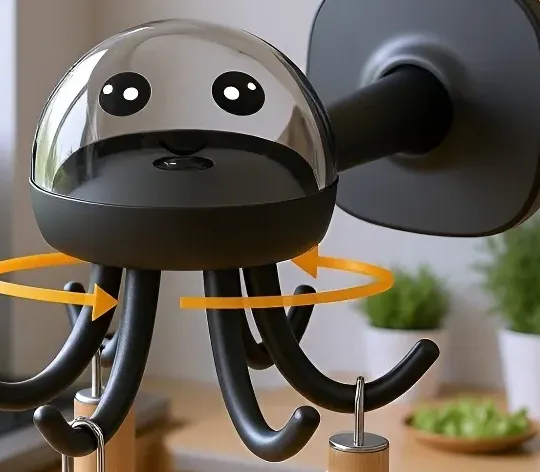 Modern octopus design towel hook for bathrooms