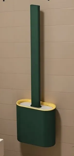 Easy installation wall-mounted toilet brush set