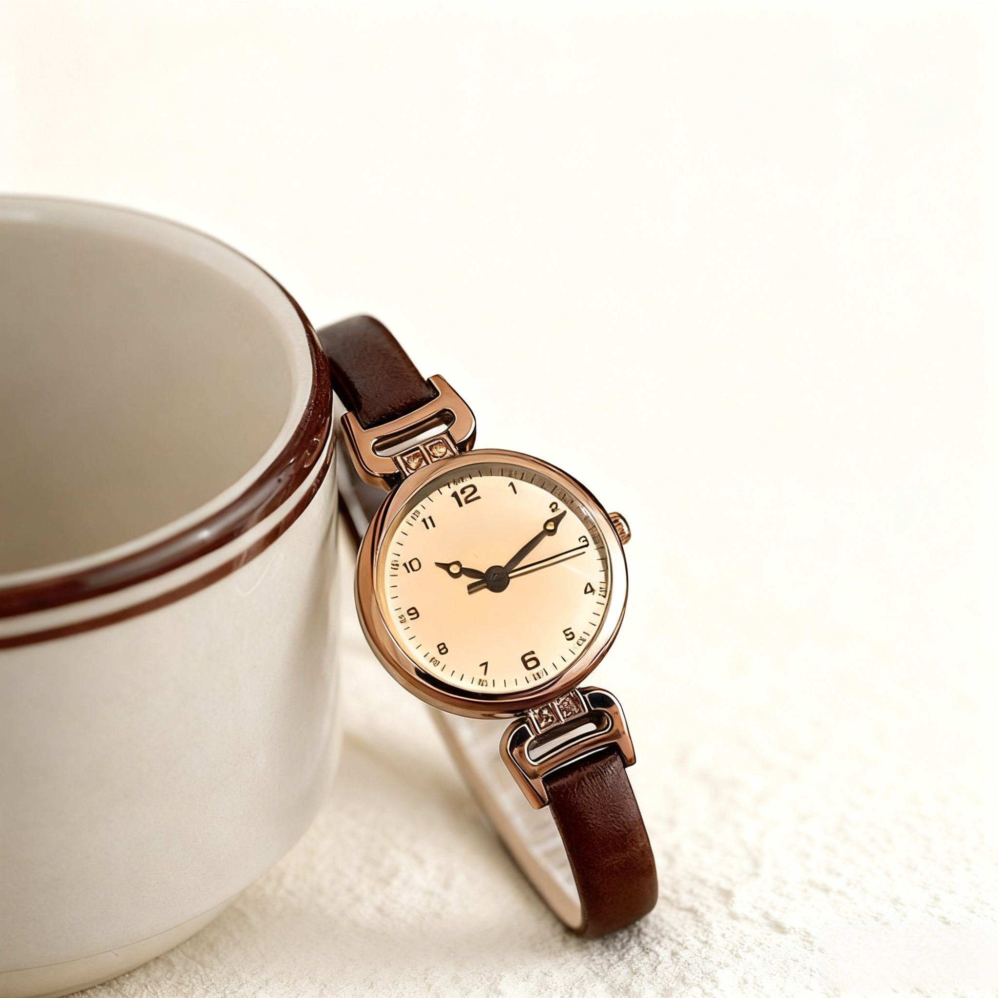 Moderne Herrenarmbanduhr mit Vintage-Flair