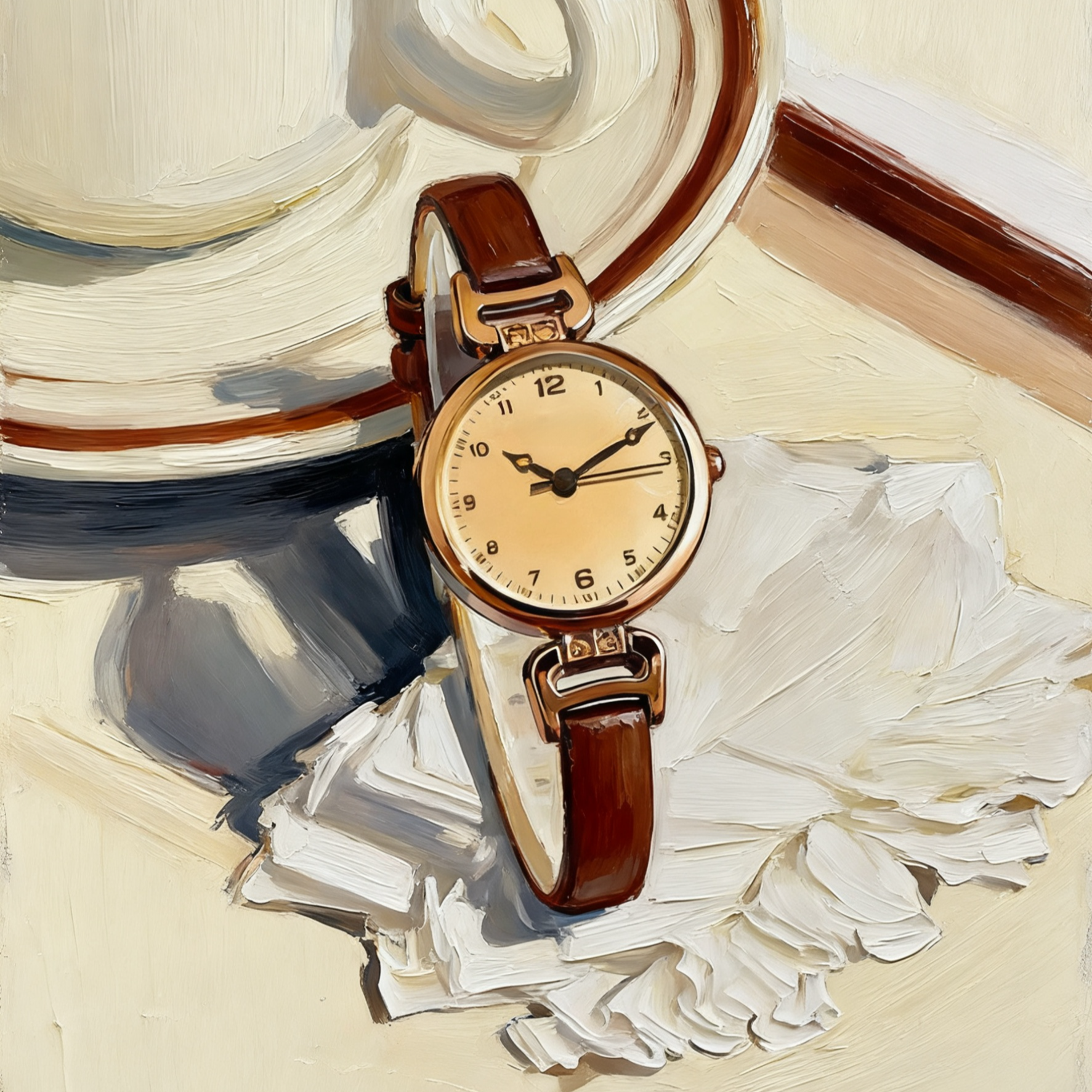 Vielseitige Vintage-Armbanduhr mit feinem Band und edlem Design