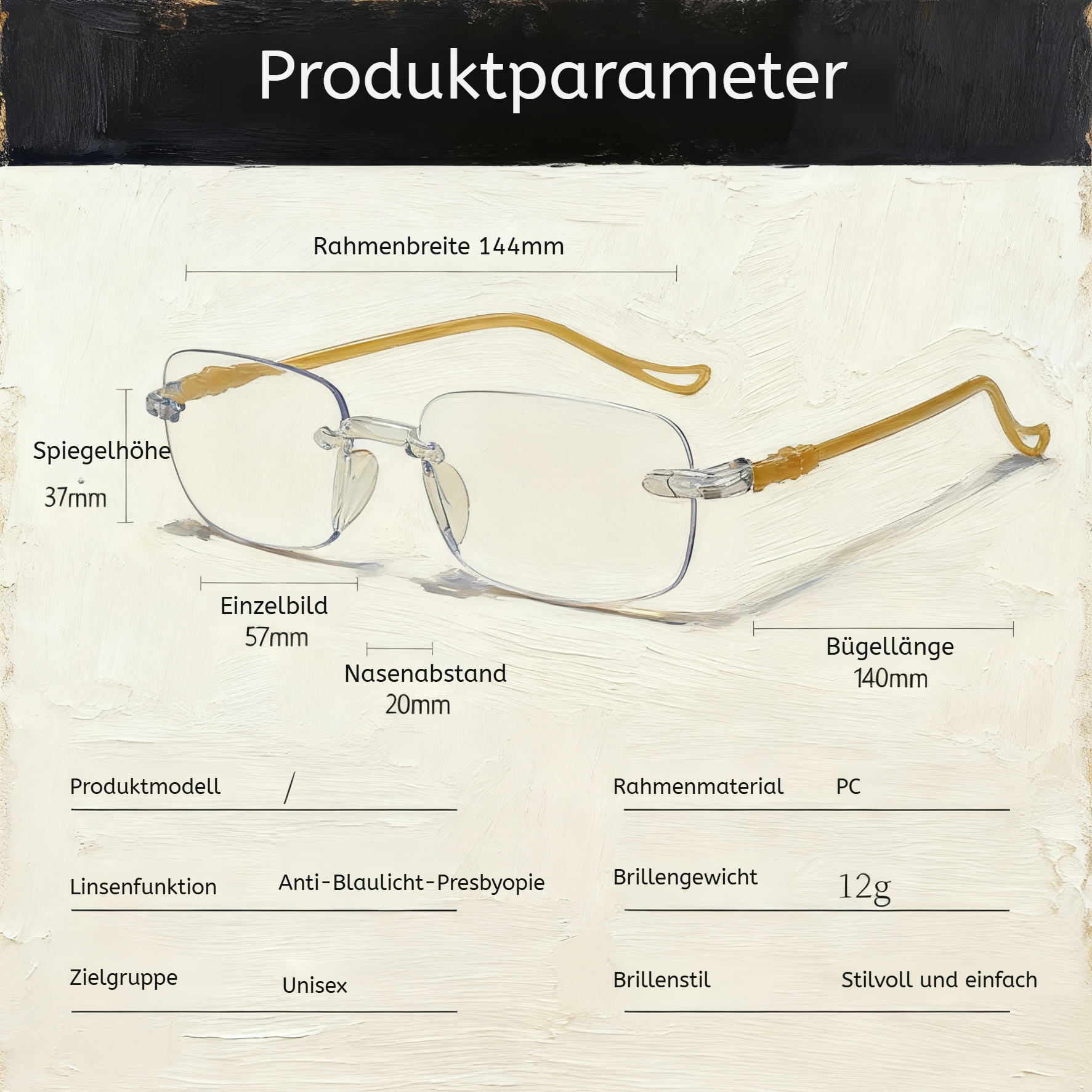 Intelligente Zoom-Brille mit Schönheitsfunktion für Altersweitsichtigkeit