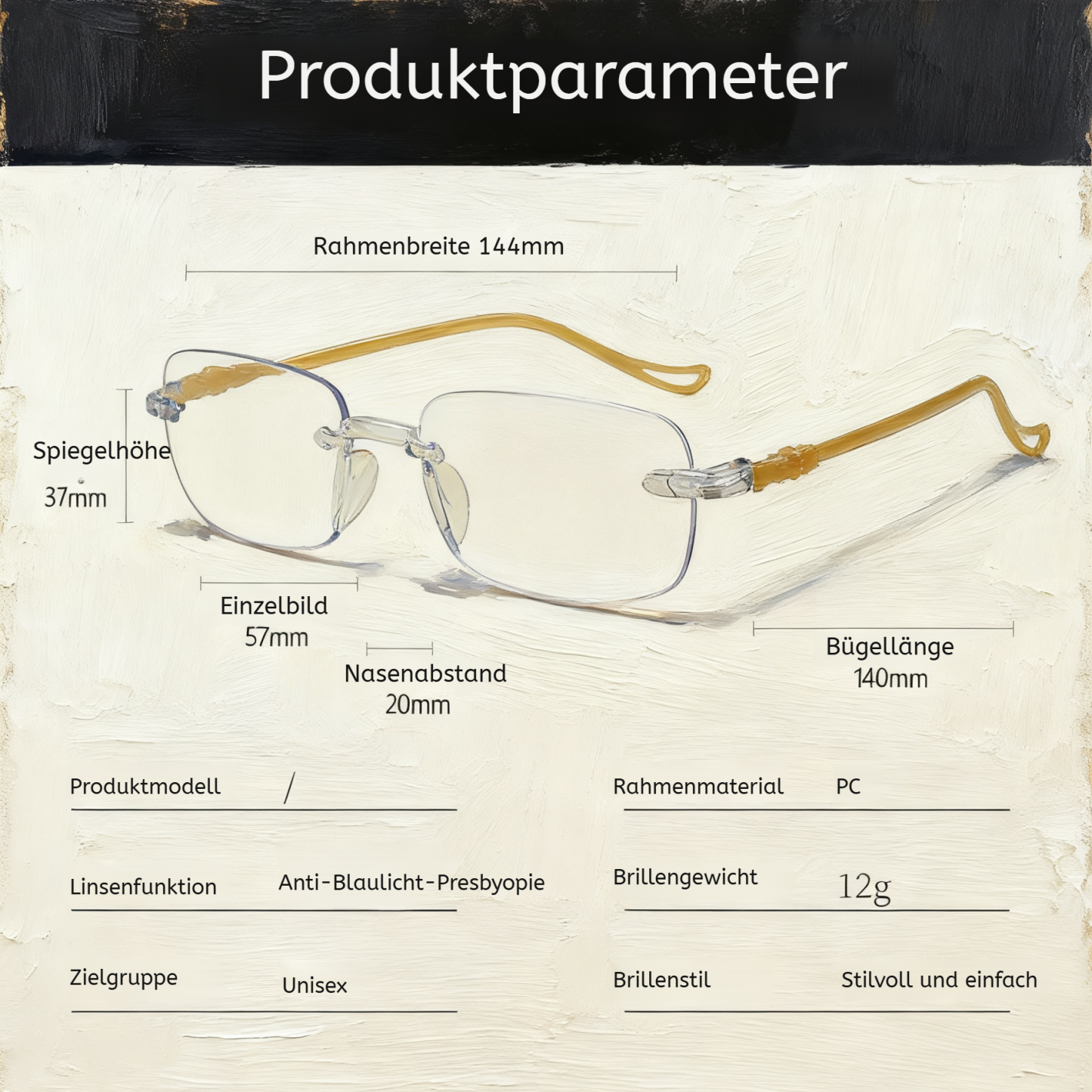 Intelligente Zoom-Brille mit Schönheitsfunktion für Altersweitsichtigkeit