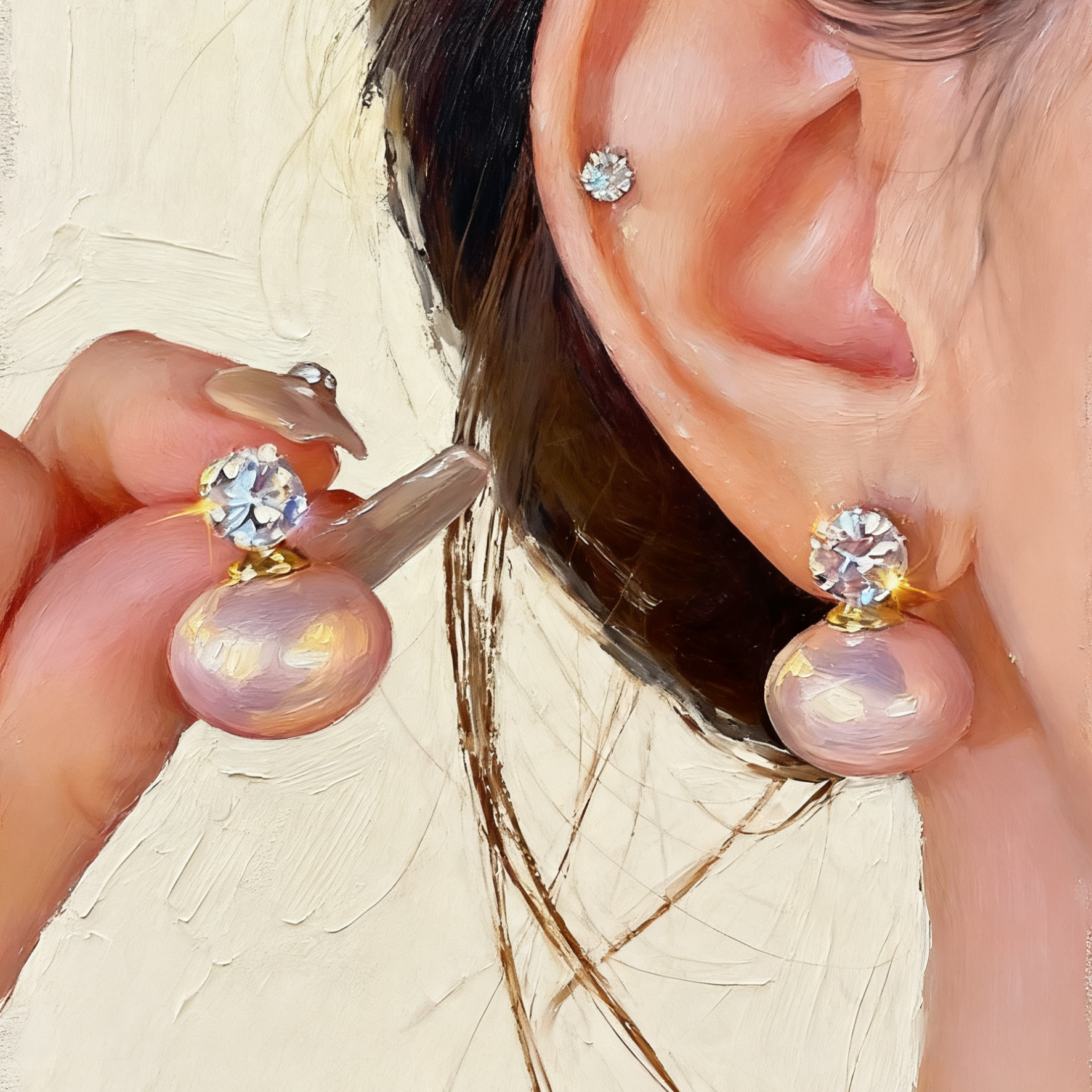 Elegante und schlichte Perlenohrringe