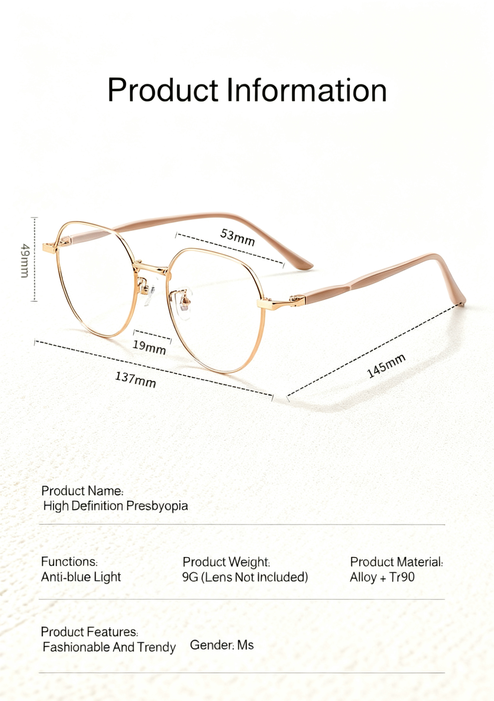 Schicke HD-Lesebrille für den täglichen Gebrauch