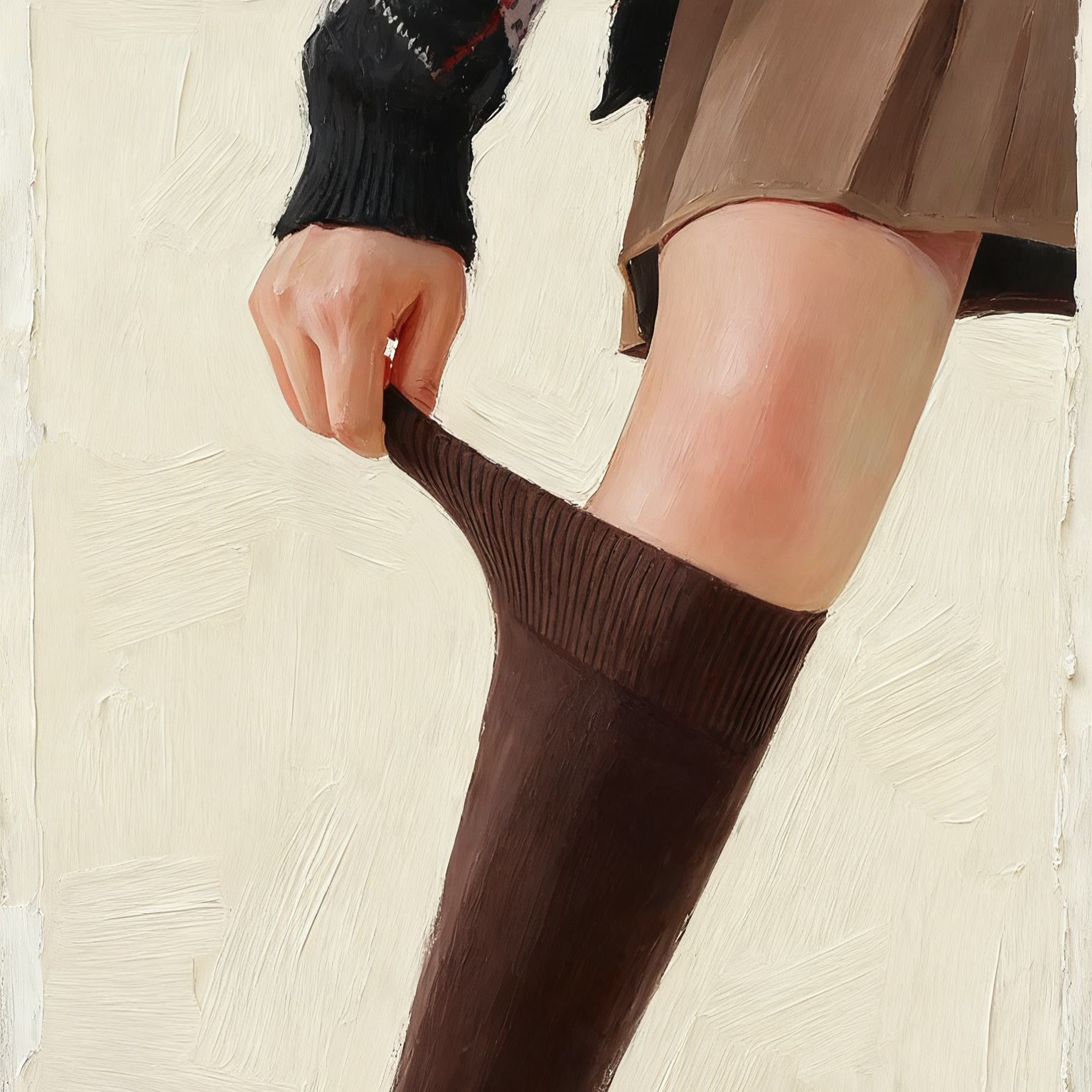 Wollene Wadenstrümpfe