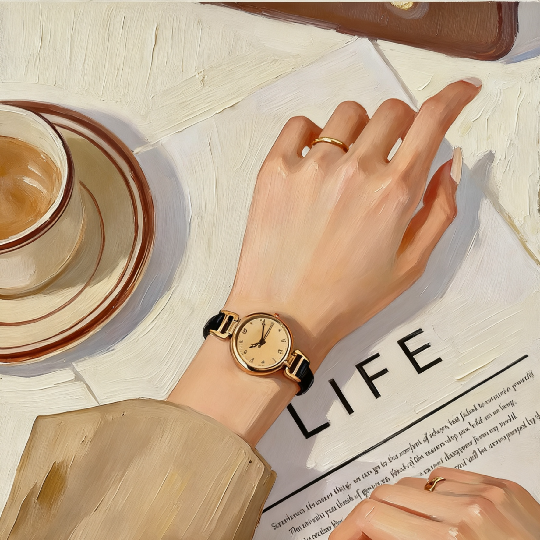 Vielseitige Vintage-Armbanduhr mit feinem Band und edlem Design