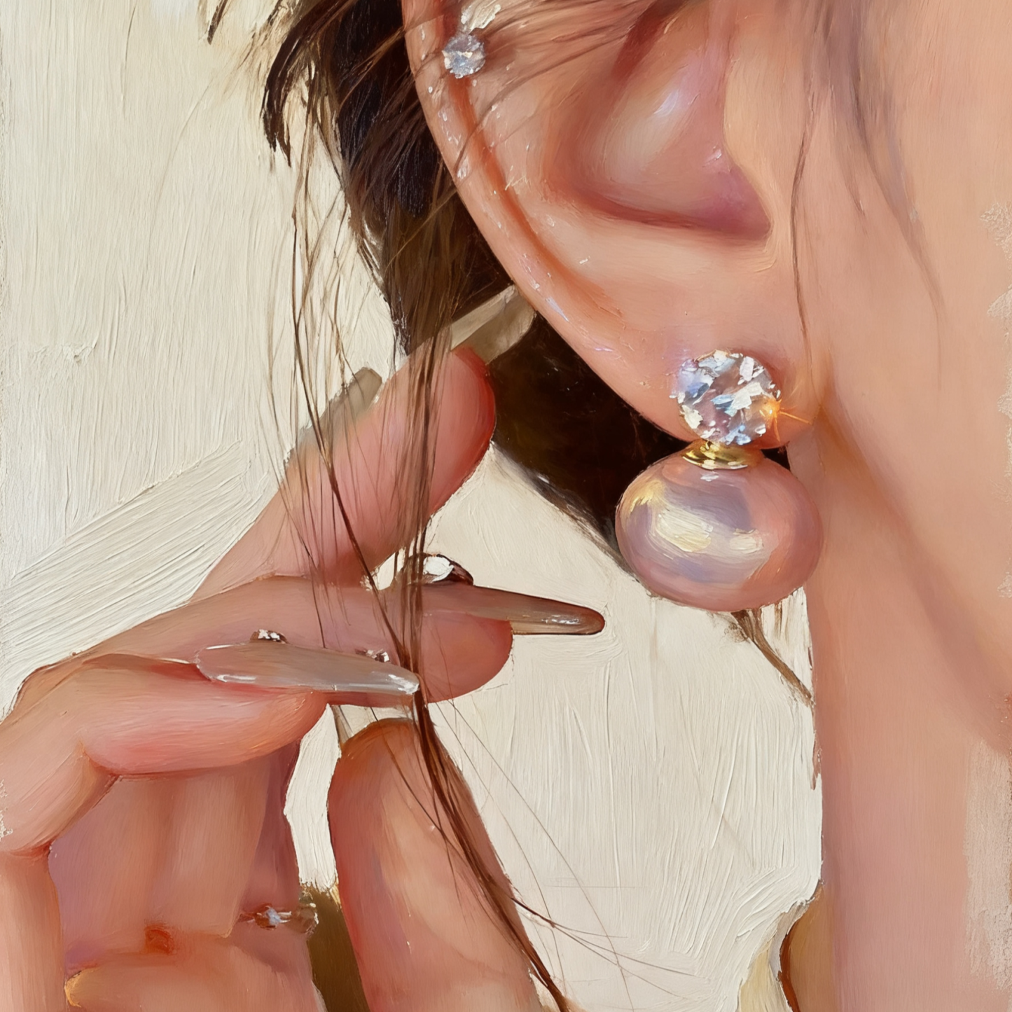 Elegante und schlichte Perlenohrringe