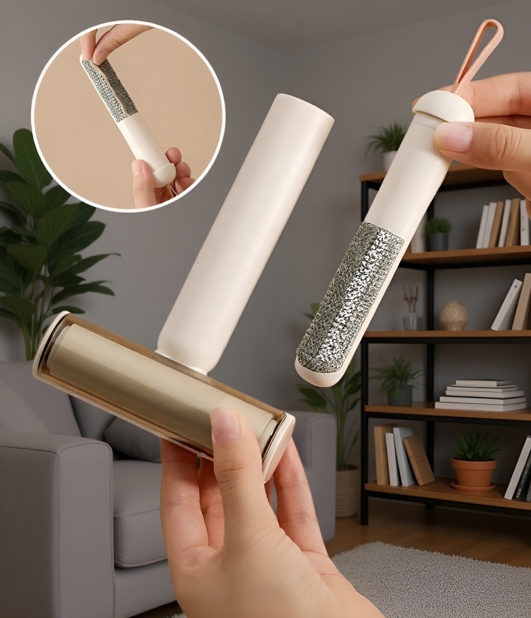 Rodillo quitapelusas reutilizable y fácil de limpiar