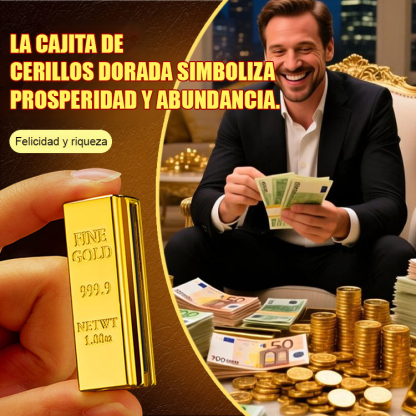 Una cerilla siempre encendida - diseño de mini lingote de oro