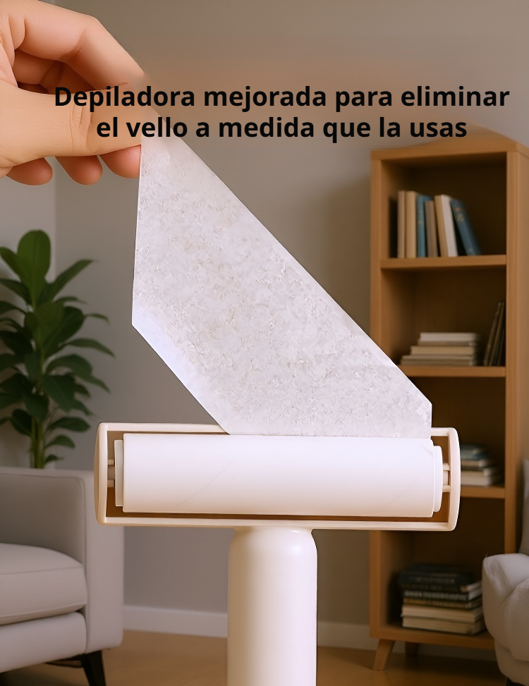 Rodillo quitapelusas ancho con diseño ergonómico