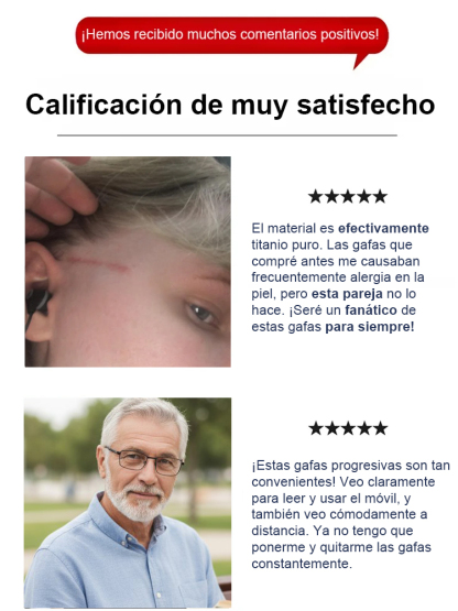 Gafas de lectura profesionales de titanio para cerca y lejos