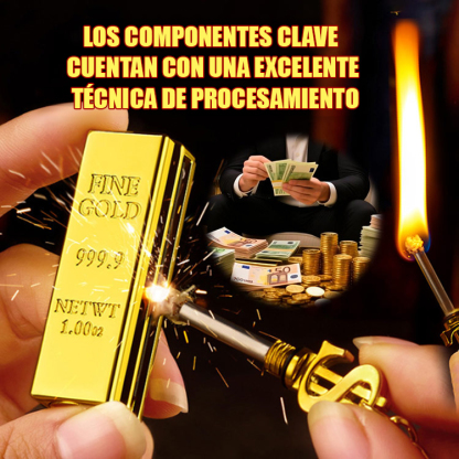 Una cerilla siempre encendida - diseño de mini lingote de oro