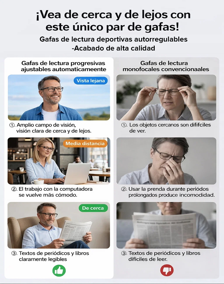 Gafas con enfoque automático | No requiere examen de la vista