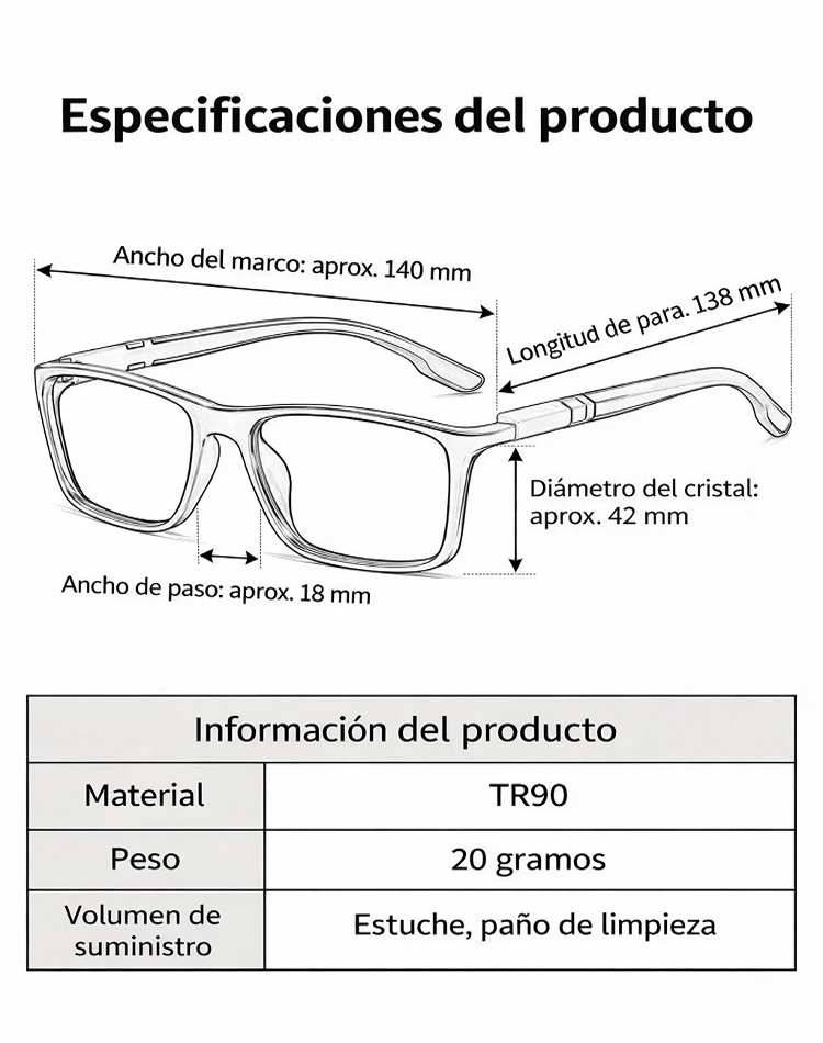Gafas con enfoque automático | No requiere examen de la vista