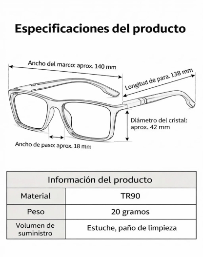 Gafas con enfoque automático | No requiere examen de la vista